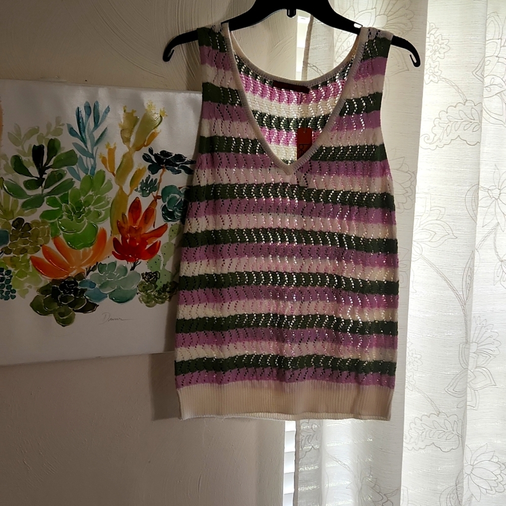 A beautiful multi colored sweater size L by belldini for $14 NWT
